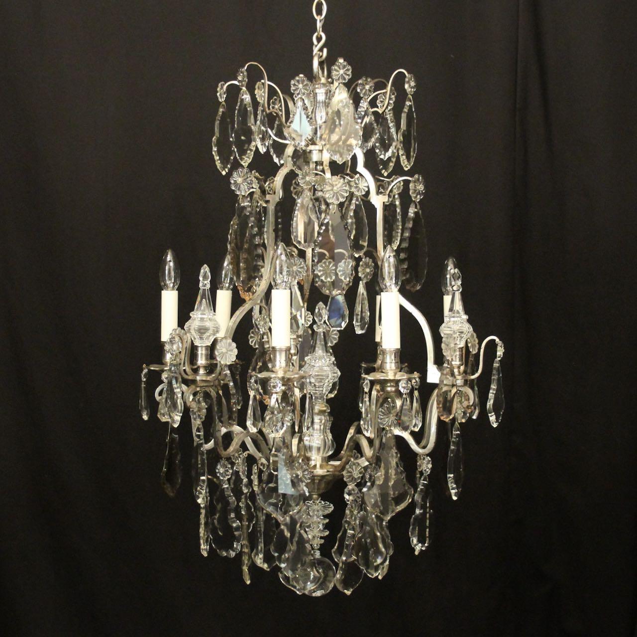 French Silver Gilded H. Vian Antique Chandelier (1 of 10)