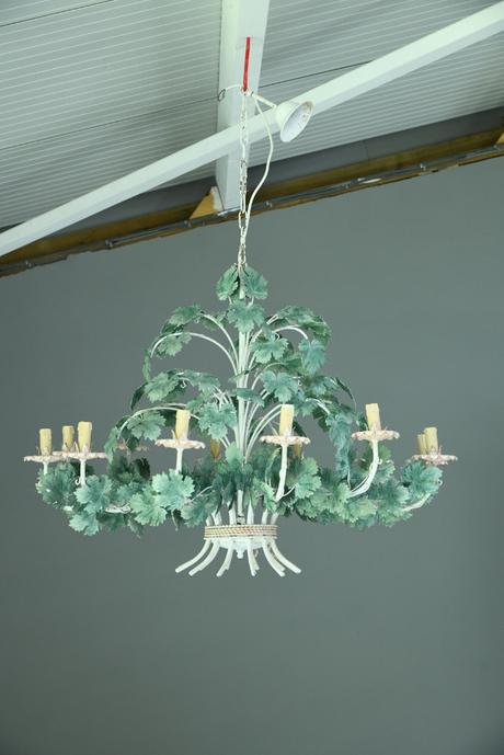 Large 12 Branch Toleware Style Chandelier (1 of 9) Large 12 Branch Toleware Style Chandelier (1 of 9)