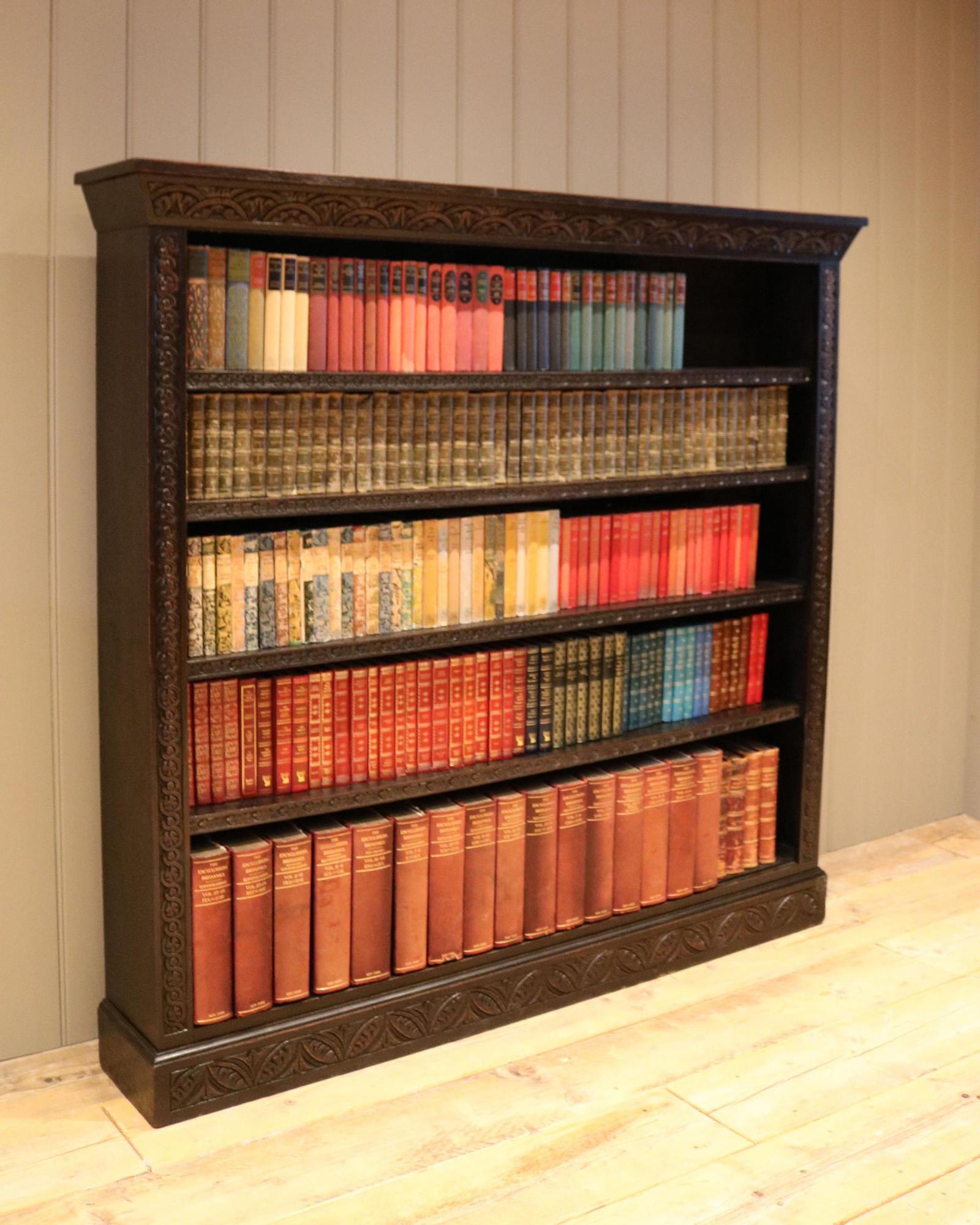 Large Victorian Open Dark Oak Bookcase (1 of 10) Large Victorian Open Dark Oak Bookcase (1 of 10)