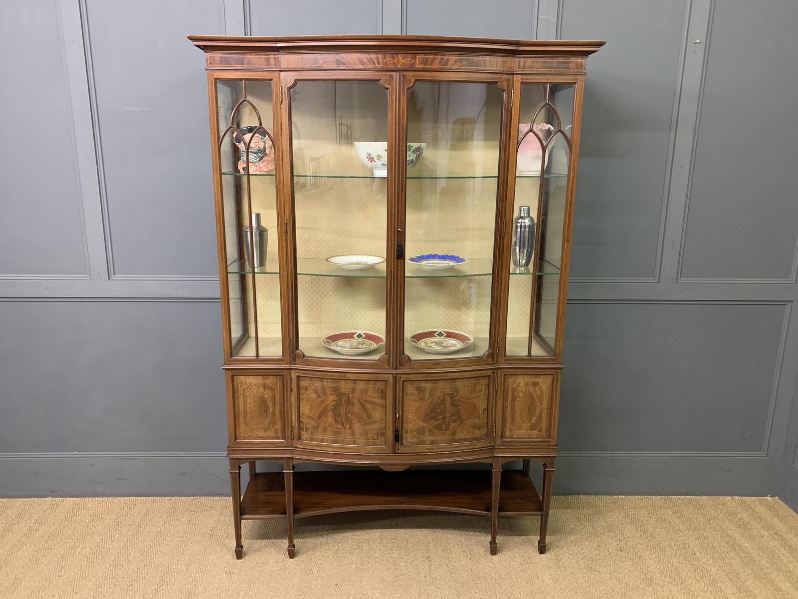 Maple & Co Inlaid Mahogany Display Cabinet (1 of 19)