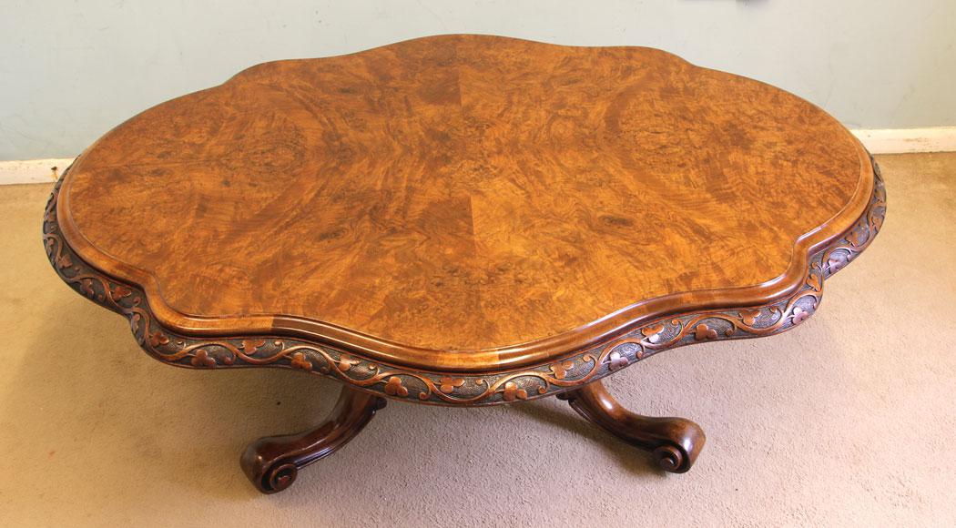 Quality Antique Victorian Burr Walnut Coffee Table (1 of 7) Quality Antique Victorian Burr Walnut Coffee Table (1 of 7)
