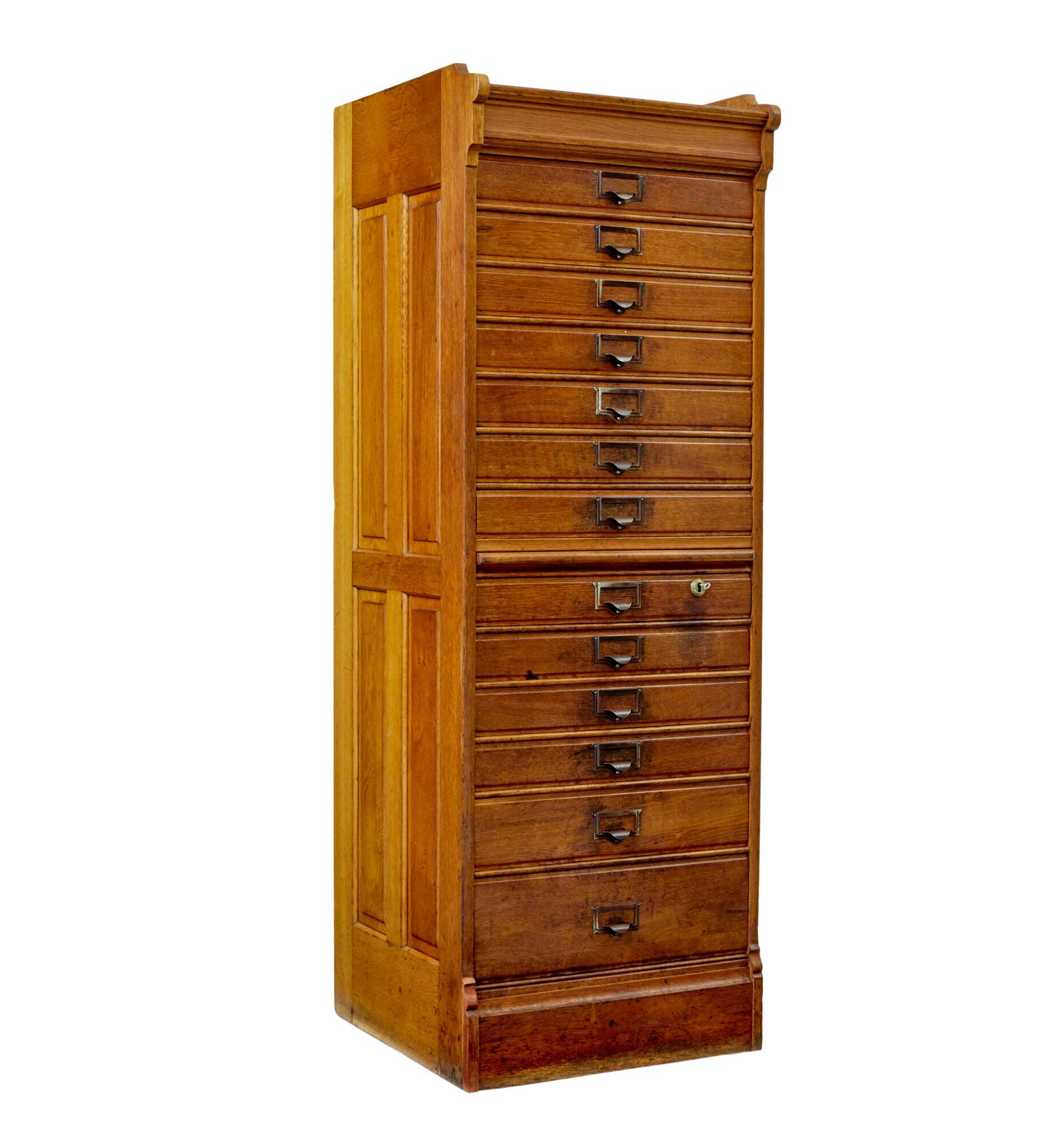 Early 20th Century Solid Oak Filing Chest of Drawers (1 of 10) Early 20th Century Solid Oak Filing Chest of Drawers (1 of 10)