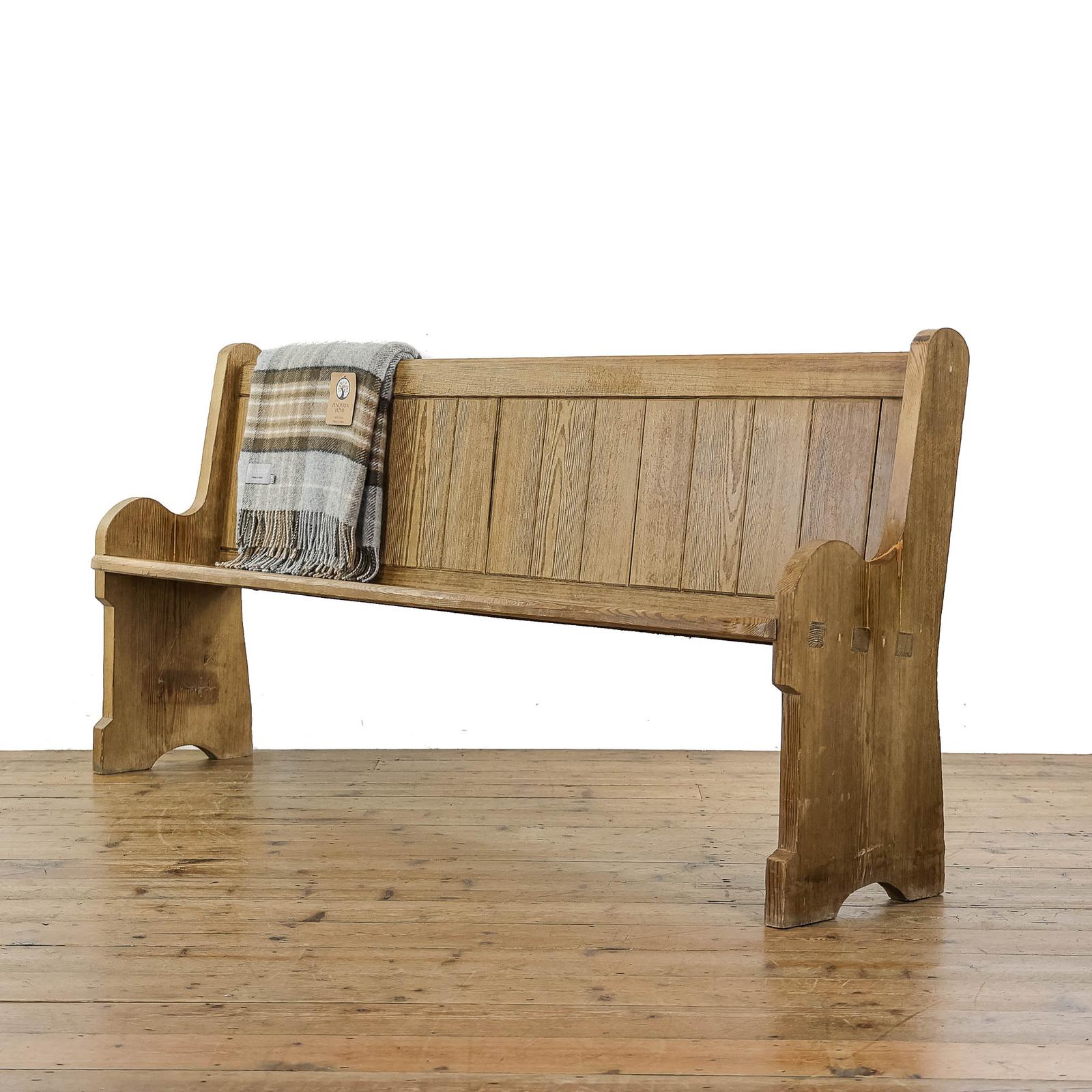 Antique Pine Church Pew (1 of 8) Antique Pine Church Pew (1 of 8)