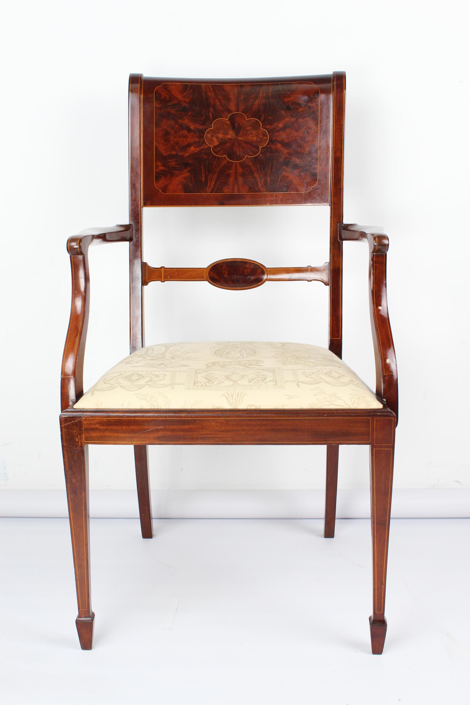 Edwardian Mahogany Inlaid Desk Chair (1 of 13) Edwardian Mahogany Inlaid Desk Chair (1 of 13)