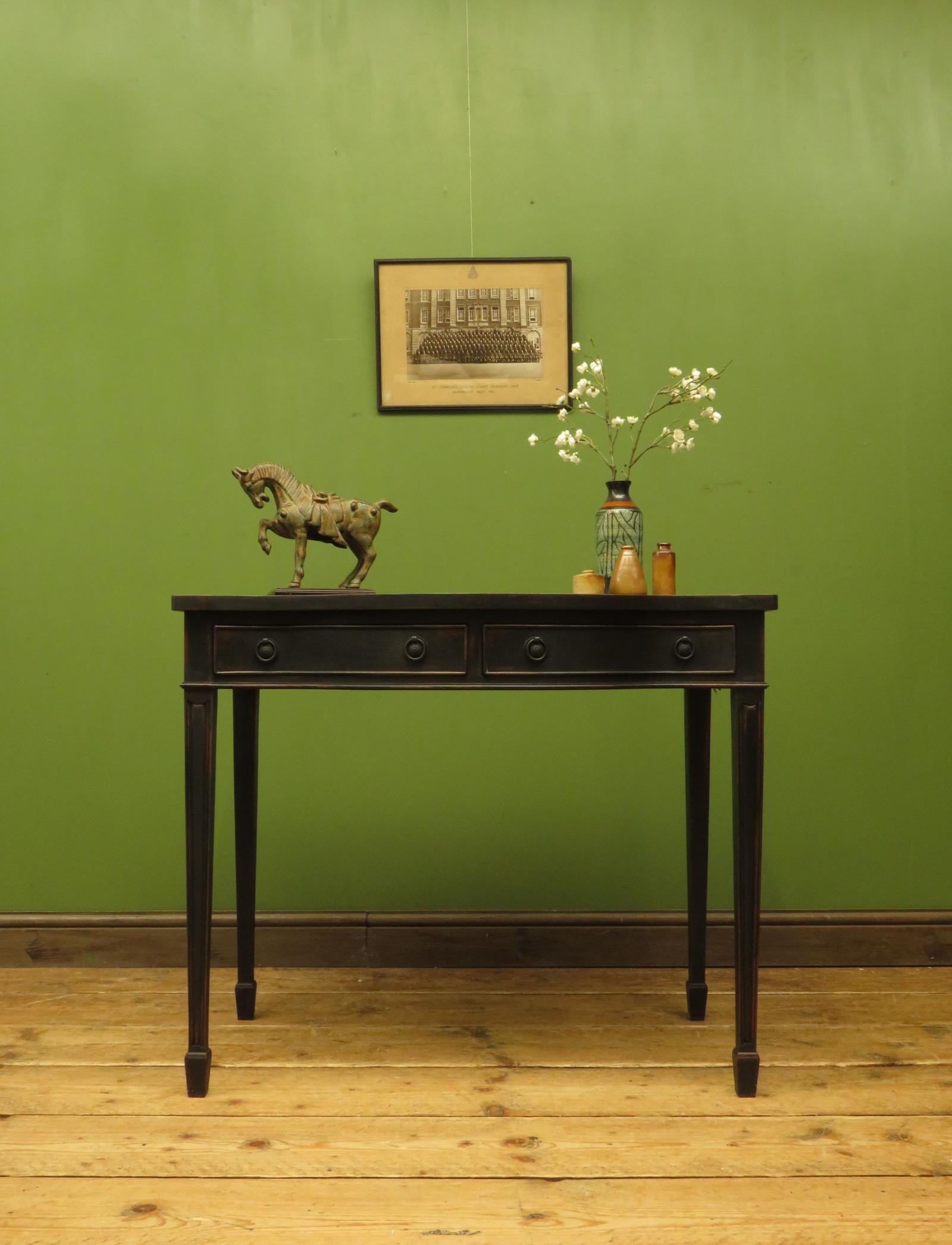 Dark Academia Black Painted Writing Table Desk (1 of 21) Dark Academia Black Painted Writing Table Desk (1 of 21)
