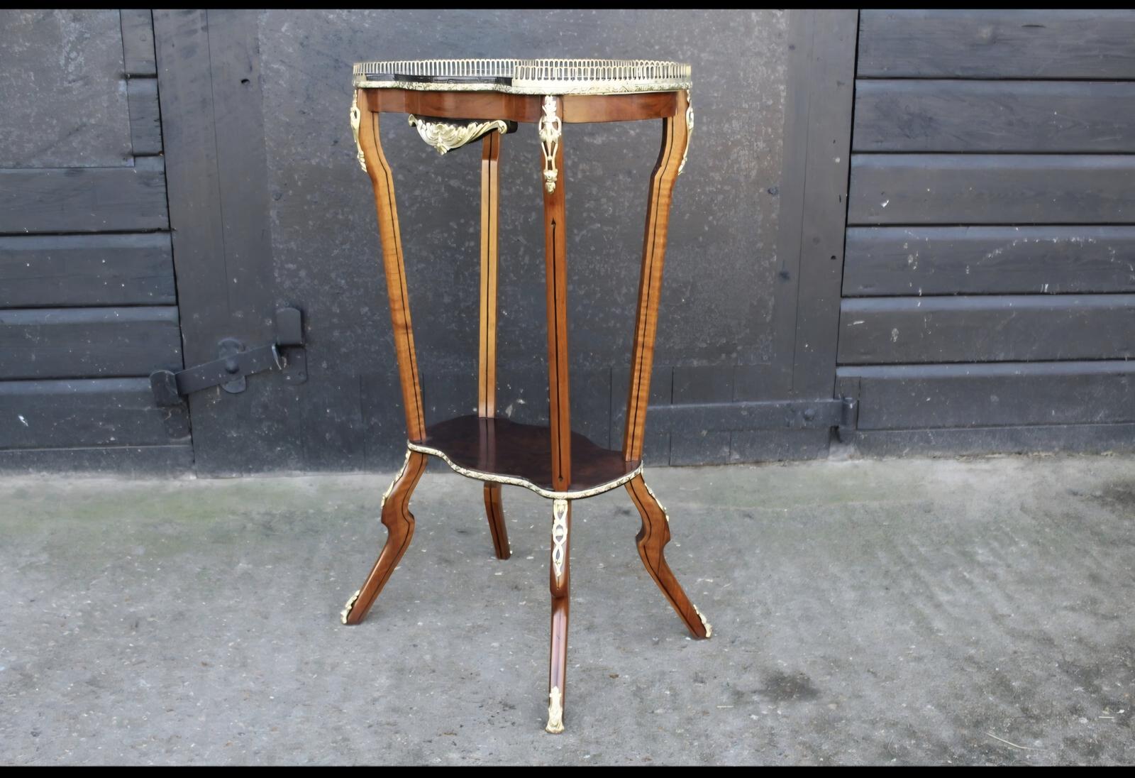 Louis Two Tier French Burr Walnut Baroque Ormolu Side Table (1 of 12) Louis Two Tier French Burr Walnut Baroque Ormolu Side Table (1 of 12)