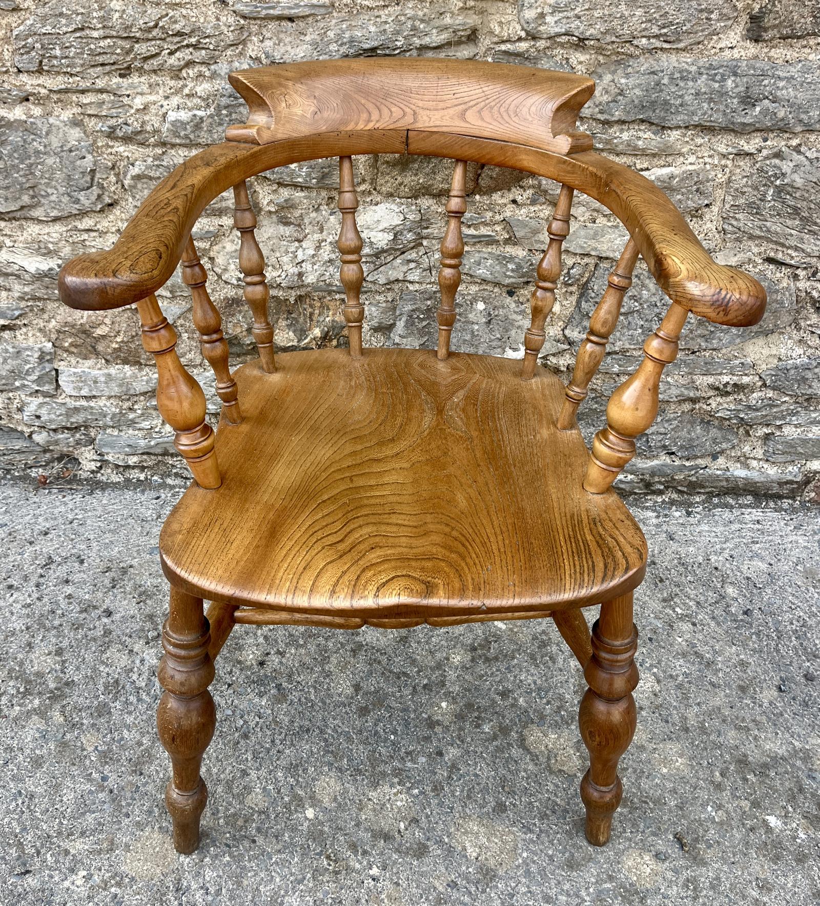 Antique Elm Captains Chair (1 of 13)