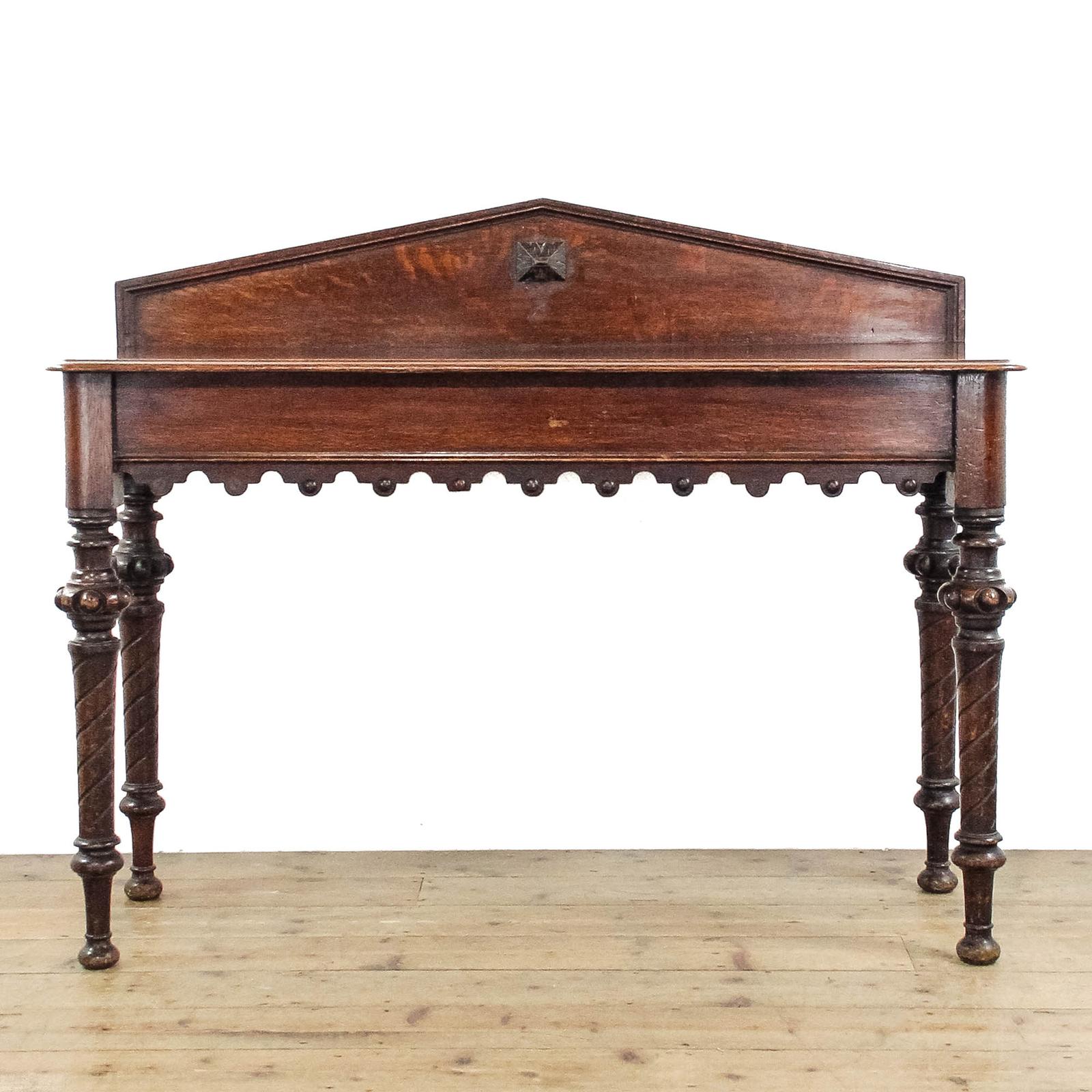 Antique Oak Gothic Style Hall Table (1 of 11)