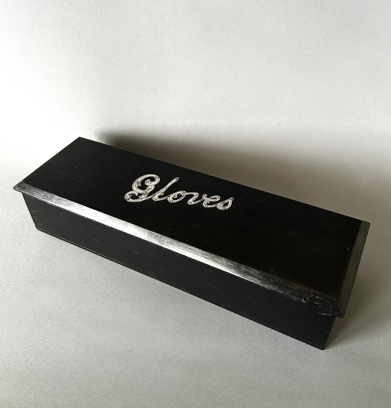 Handsome George V Silver Mounted Ebony Glove Box (1 of 6)