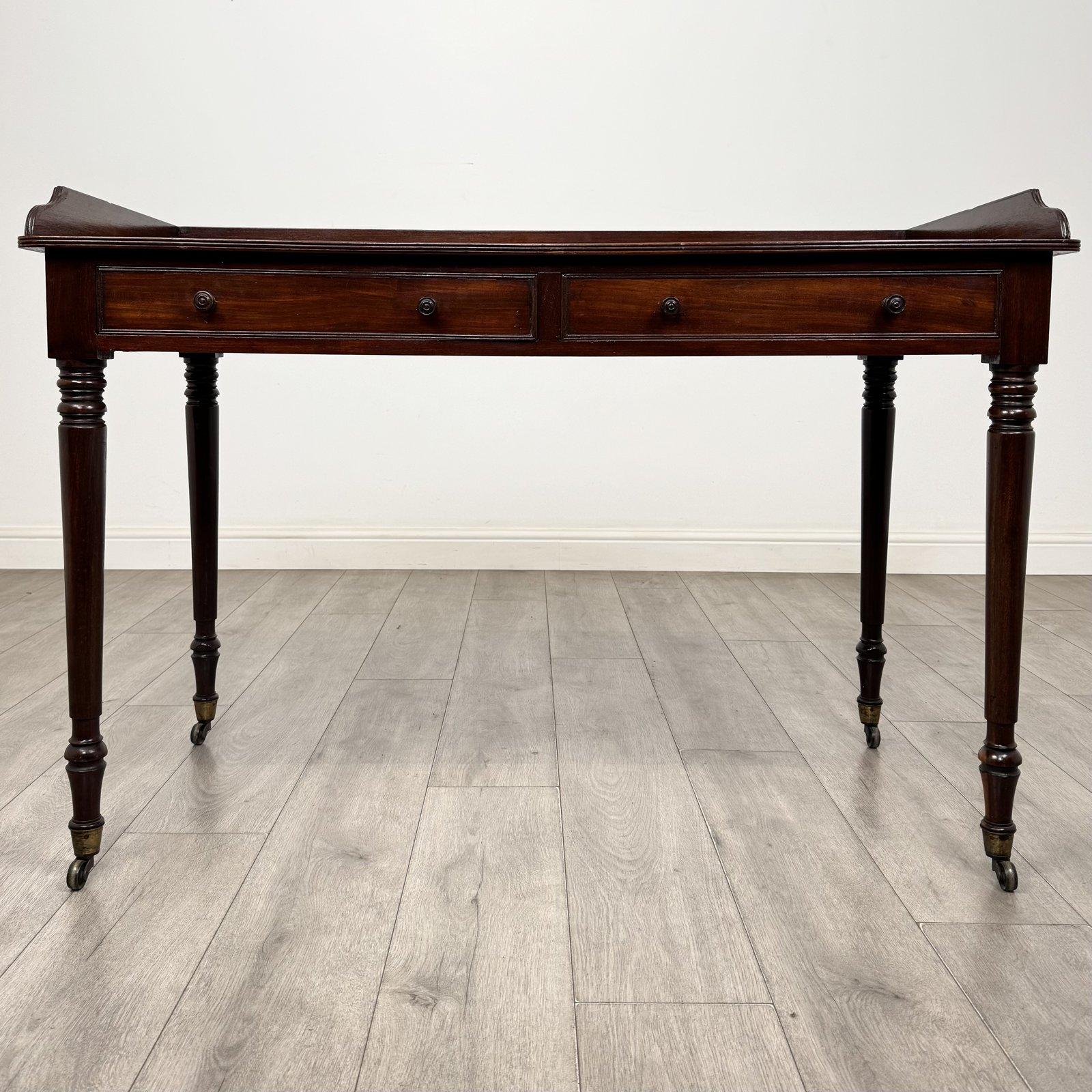 Antique Georgian Mahogany Writing Table | Raised Gallery | AF-6684 (1 of 11) Antique Georgian Mahogany Writing Table | Raised Gallery | AF-6684 (1 of 11)