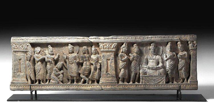 Gandharan Frieze Section with Buddha (1 of 4)