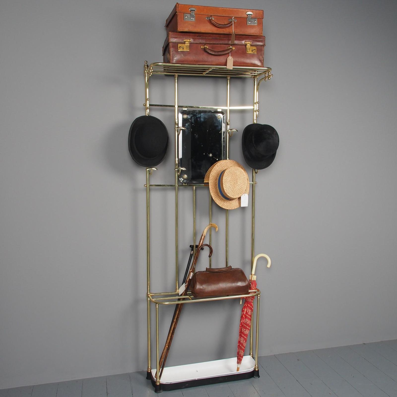 Antique Victorian Cast Brass Hall Stand (1 of 15)