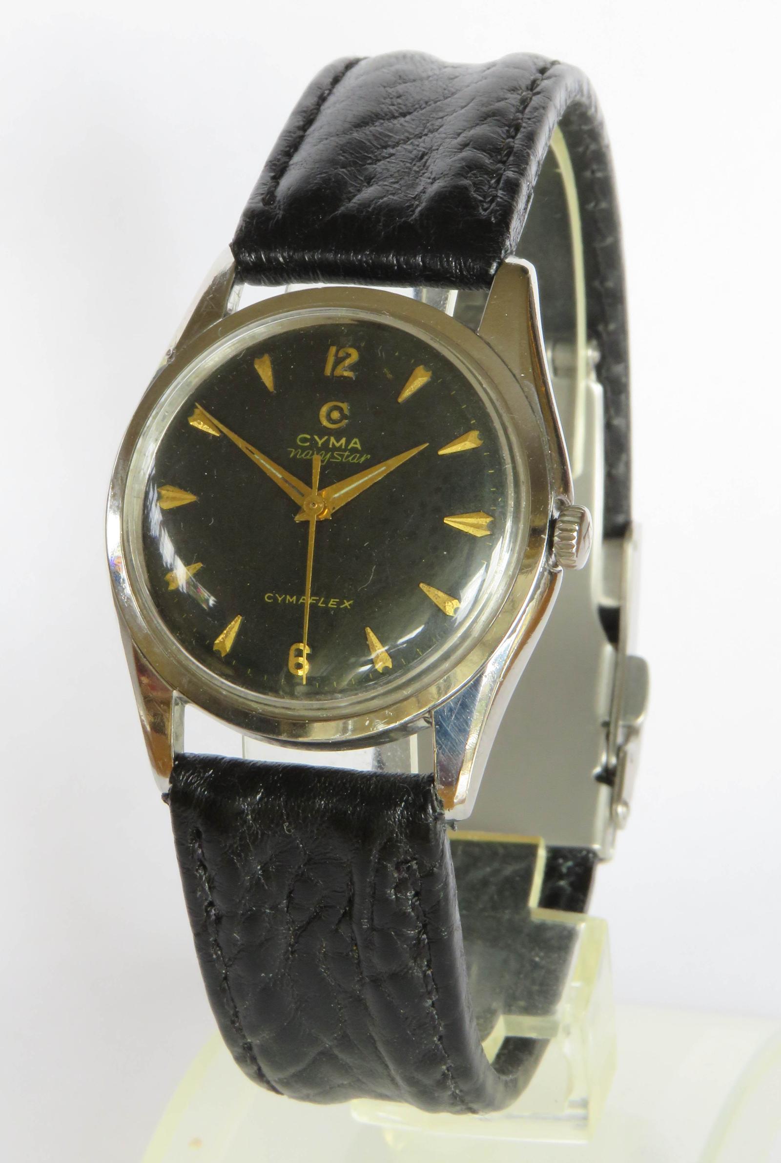 Watch : Gents Cyma Navystar Wrist Watch, 1963 (1 of 5)