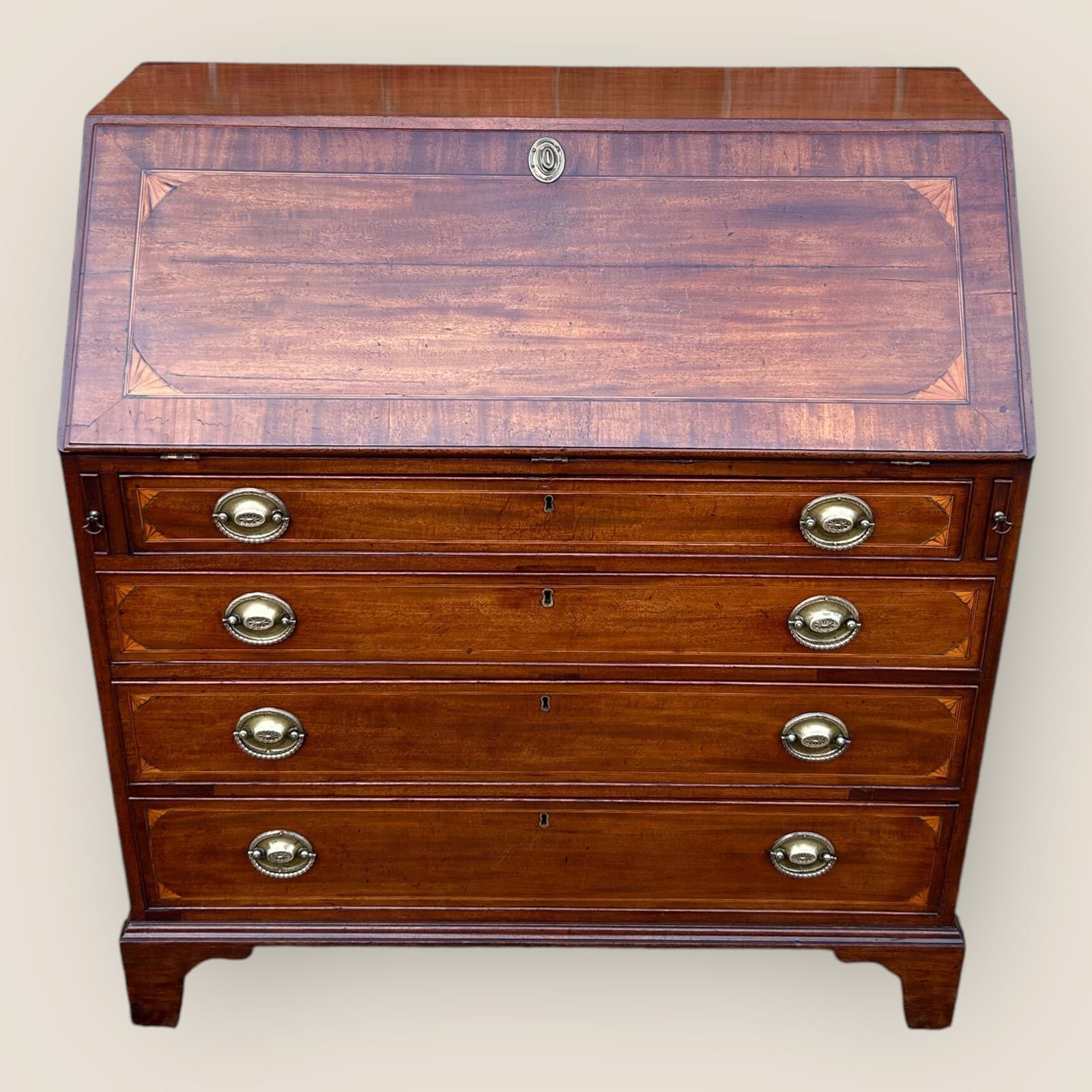 Georgian Mahogany Inlaid Bureau (1 of 11) Georgian Mahogany Inlaid Bureau (1 of 11)