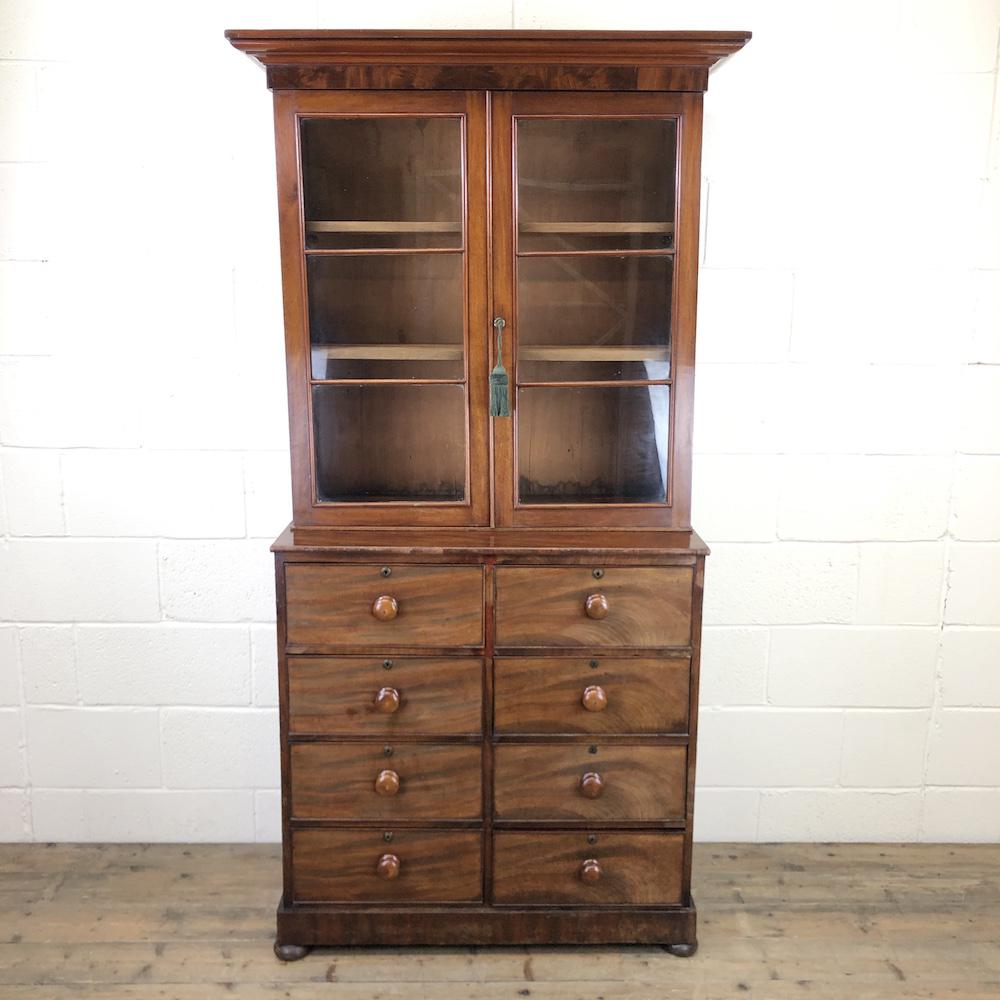 Victorian Mahogany Glazed Bookcase with Drawers (1 of 9) Victorian Mahogany Glazed Bookcase with Drawers (1 of 9)