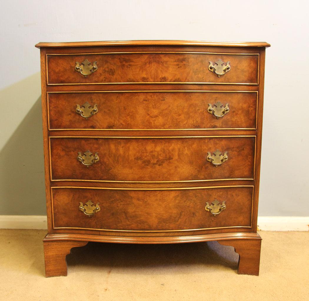 Burr Walnut Serpentine Chest of Drawers (1 of 7) Burr Walnut Serpentine Chest of Drawers (1 of 7)