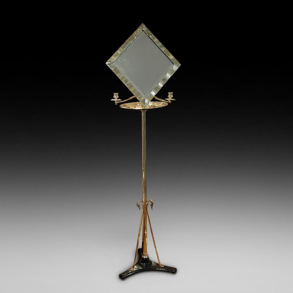 19th Century Brass Telescopic Shaving Mirror (1 of 7)