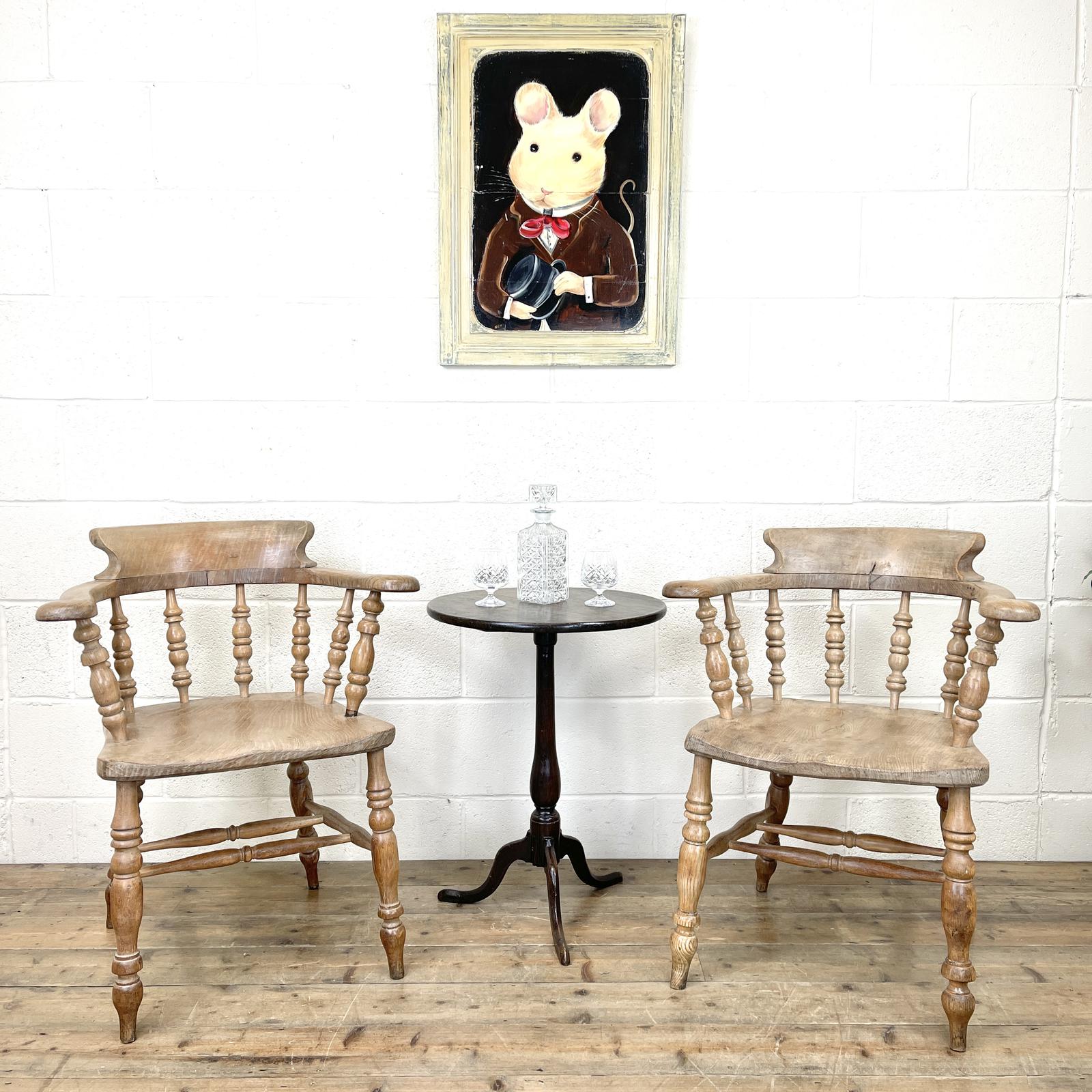 Pair of Antique Smoker’s Bow Chairs (1 of 10) Pair of Antique Smoker’s Bow Chairs (1 of 10)