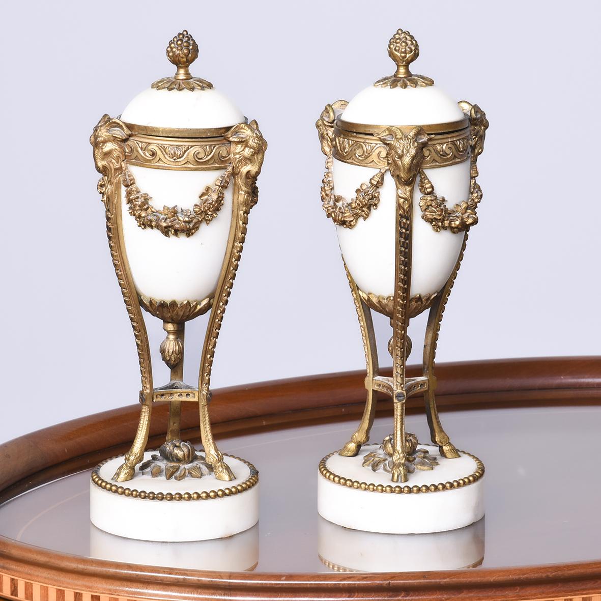 Pair of Gilt Mounted Marble Cassolettes (1 of 7) Pair of Gilt Mounted Marble Cassolettes (1 of 7)
