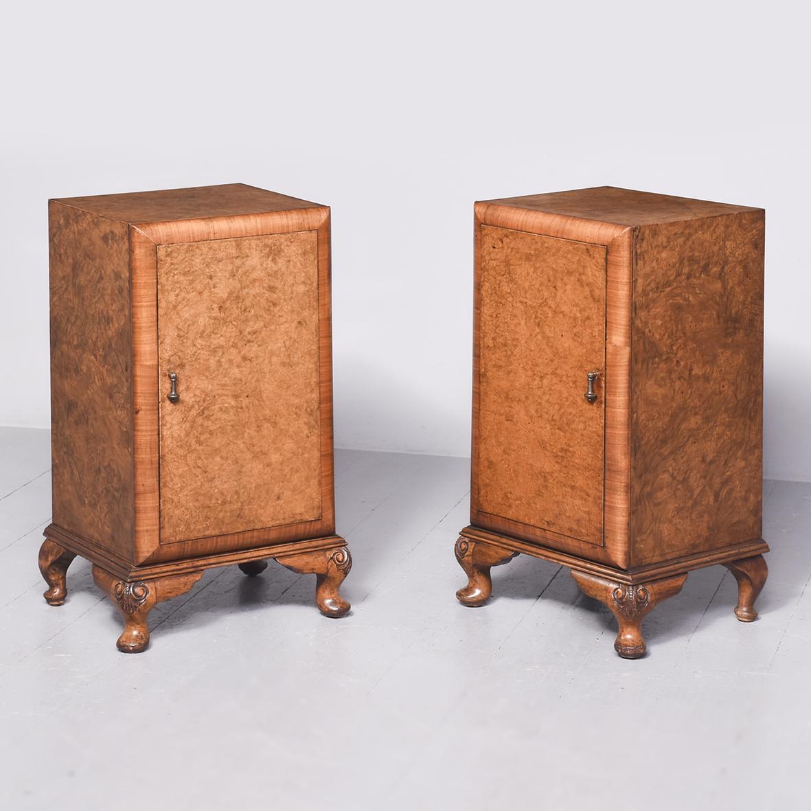Pair of Burr Walnut Bedside Cabinets (1 of 7)