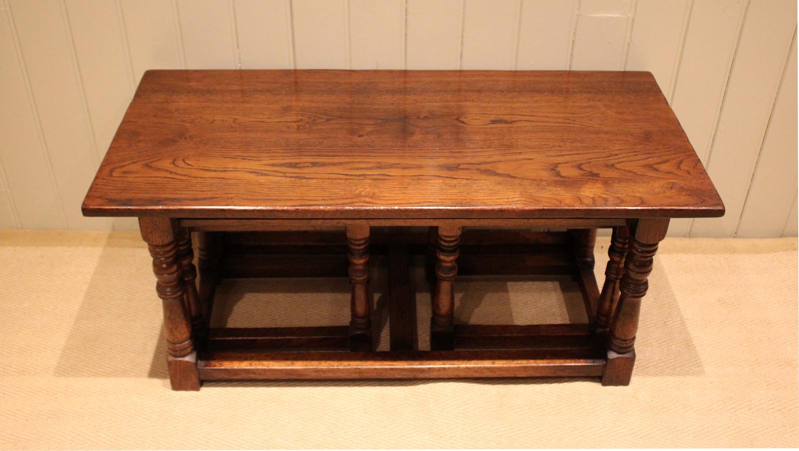 Solid Oak Coffee Table Nest (1 of 12) Solid Oak Coffee Table Nest (1 of 12)