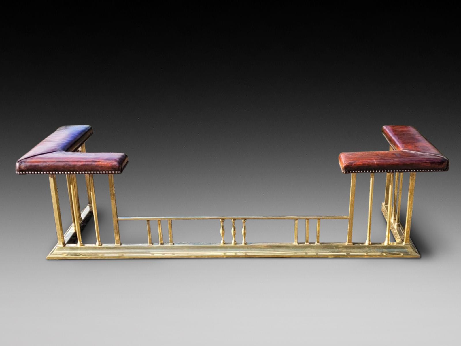 Late 19th Century Brass Club Fender (1 of 3) Late 19th Century Brass Club Fender (1 of 3)