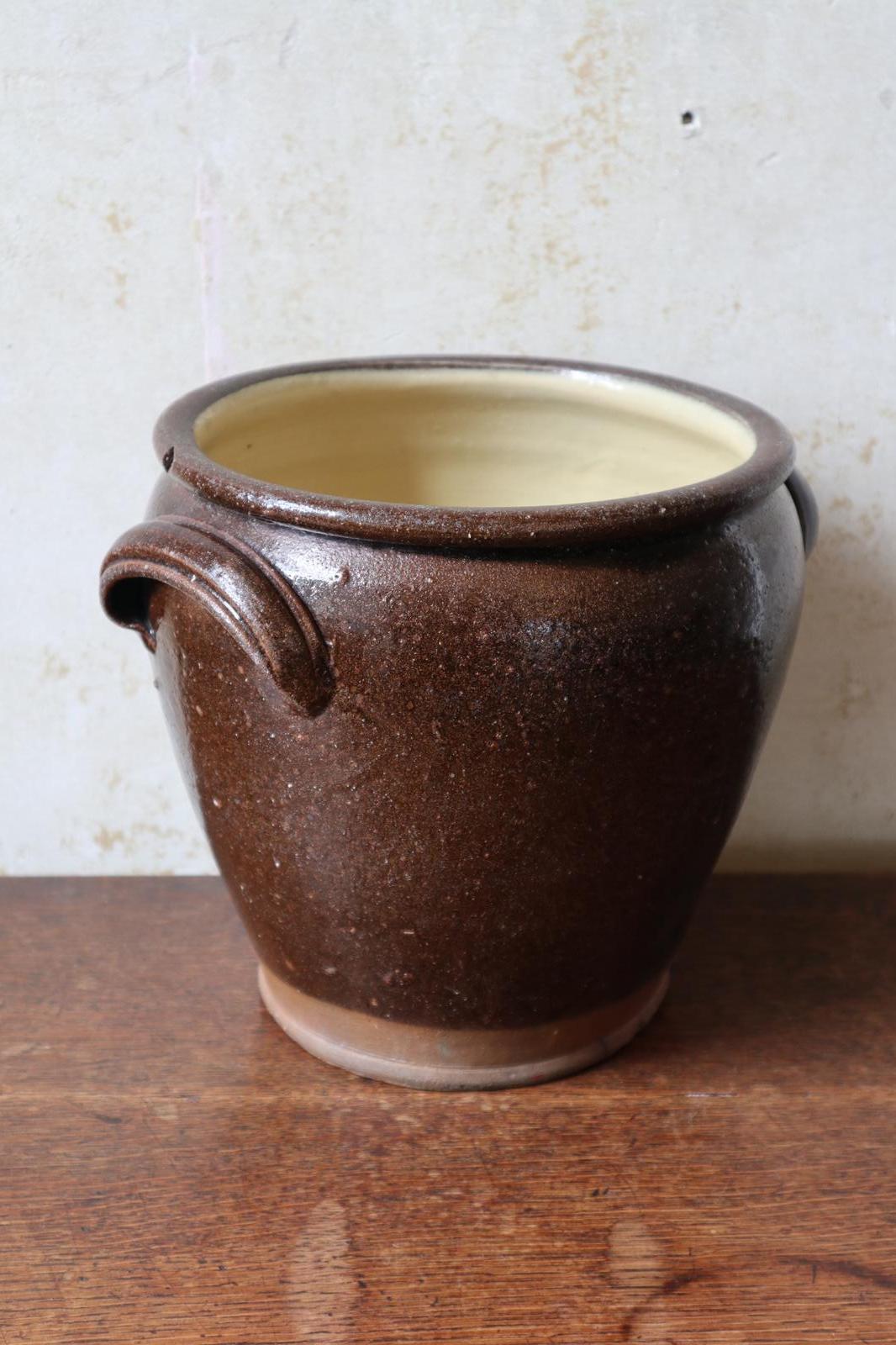19th Century Scottish Vernacular Earthenware Glazed Pottery Crock / Milk Storage Vessel (1 of 40)