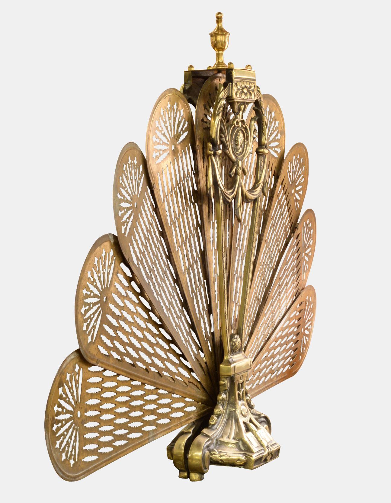 Brass Fire Fan c.1910 (1 of 1) Brass Fire Fan c.1910 (1 of 1)