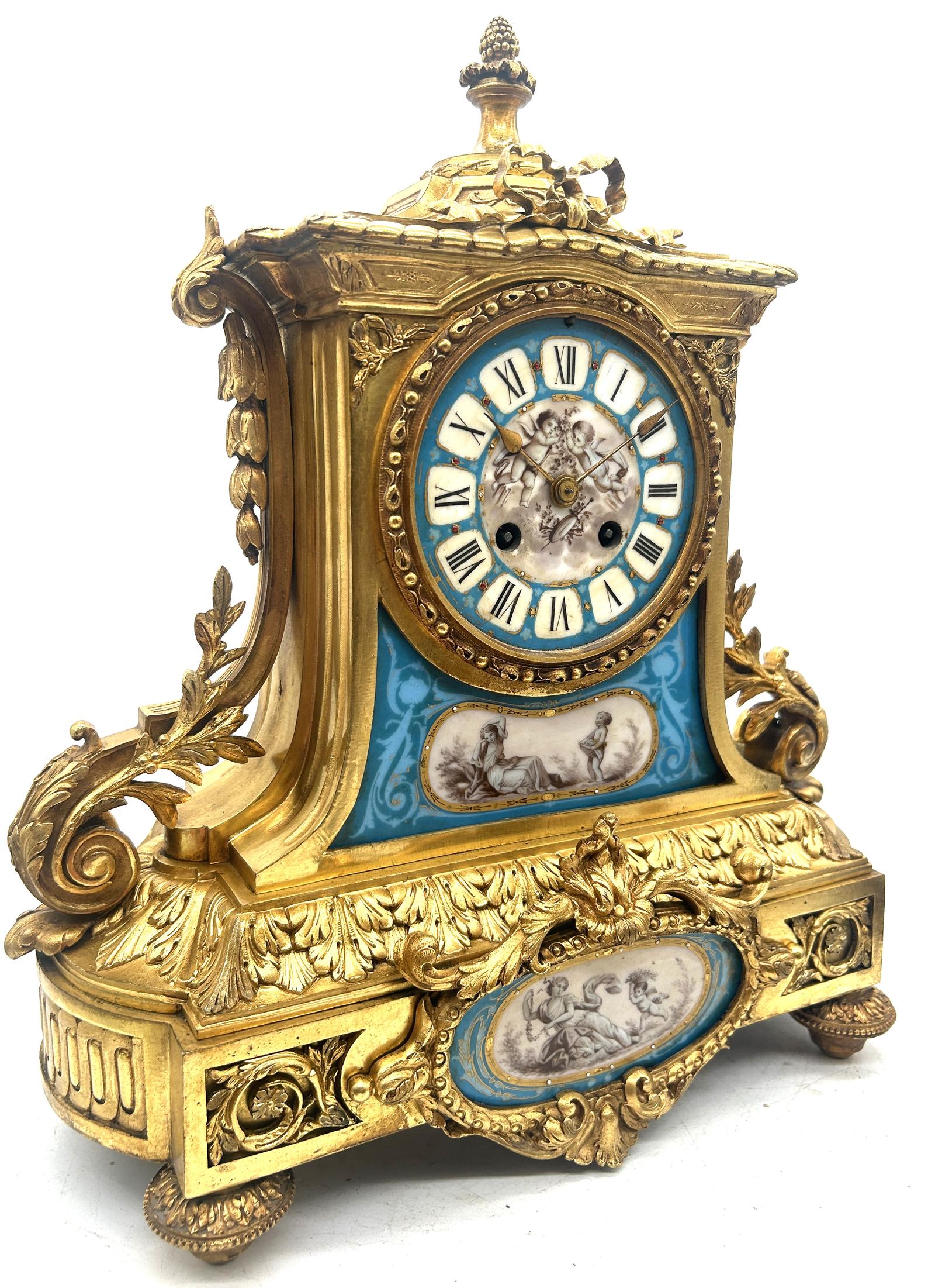 Solid Bronze Ormolu French Victorian Sevres 8-day Mantel Clock ca.1860 (1 of 11) Solid Bronze Ormolu French Victorian Sevres 8-day Mantel Clock ca.1860 (1 of 11)