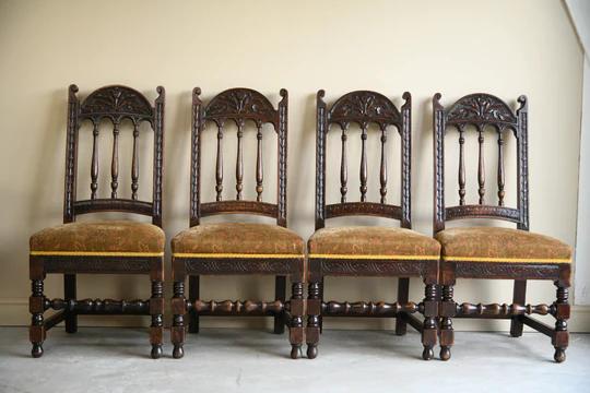 Set of 4 Oak Victorian Dining Chairs (1 of 11) Set of 4 Oak Victorian Dining Chairs (1 of 11)