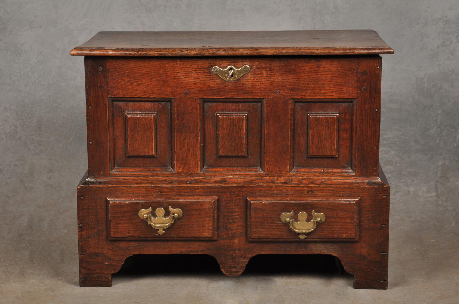 Small 18th Century Welsh Oak Coffer Bach (1 of 17)