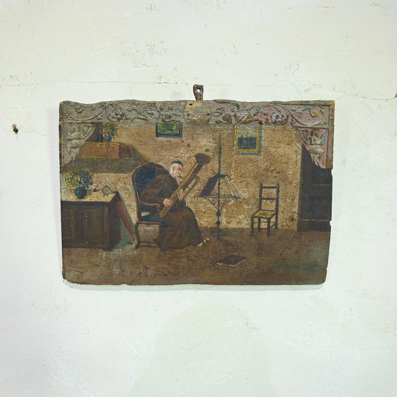 Early 19th Century Oil on Board Painting (1 of 13)