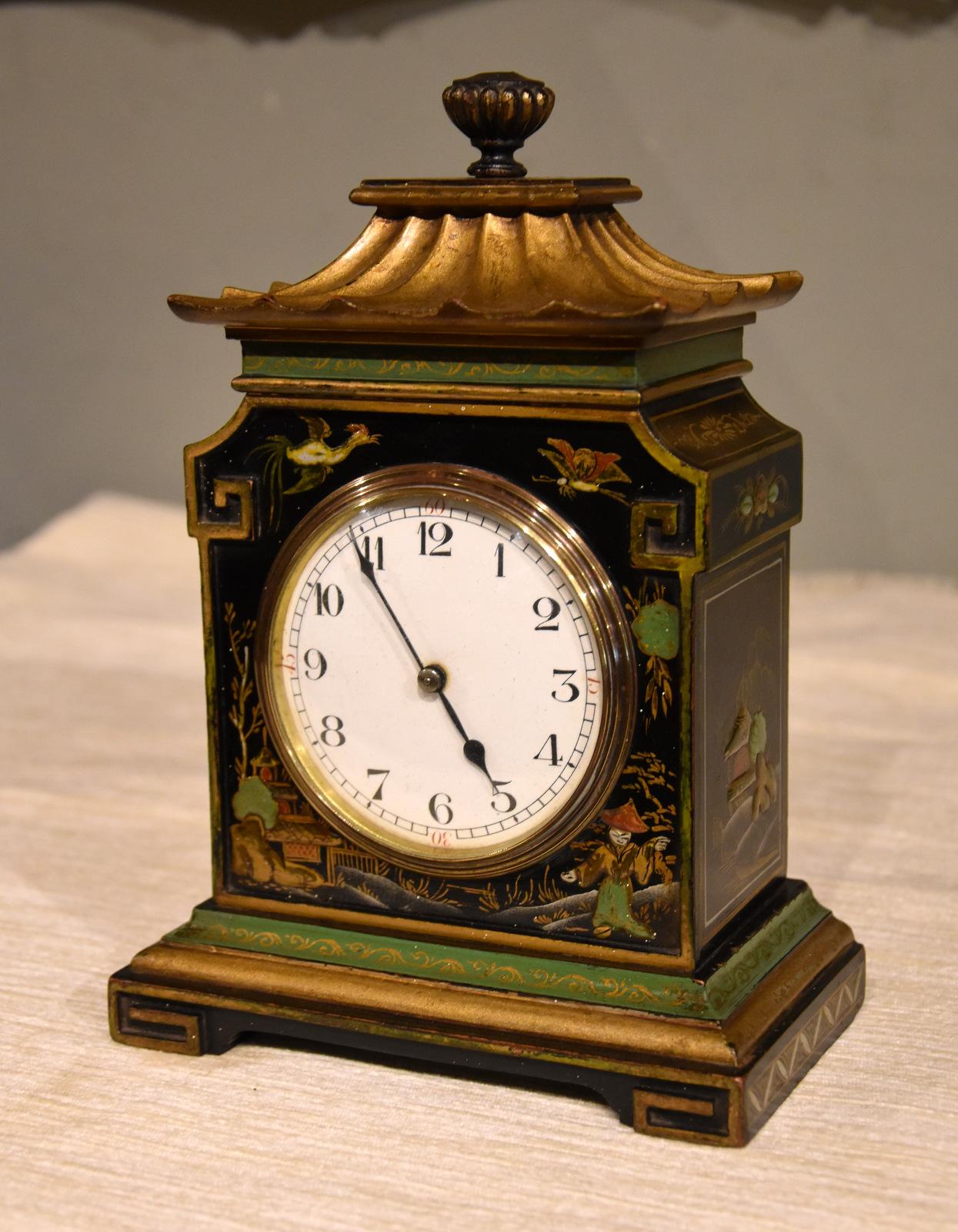 Chinoiserie Mantel Timepiece Clock (1 of 4) Chinoiserie Mantel Timepiece Clock (1 of 4)