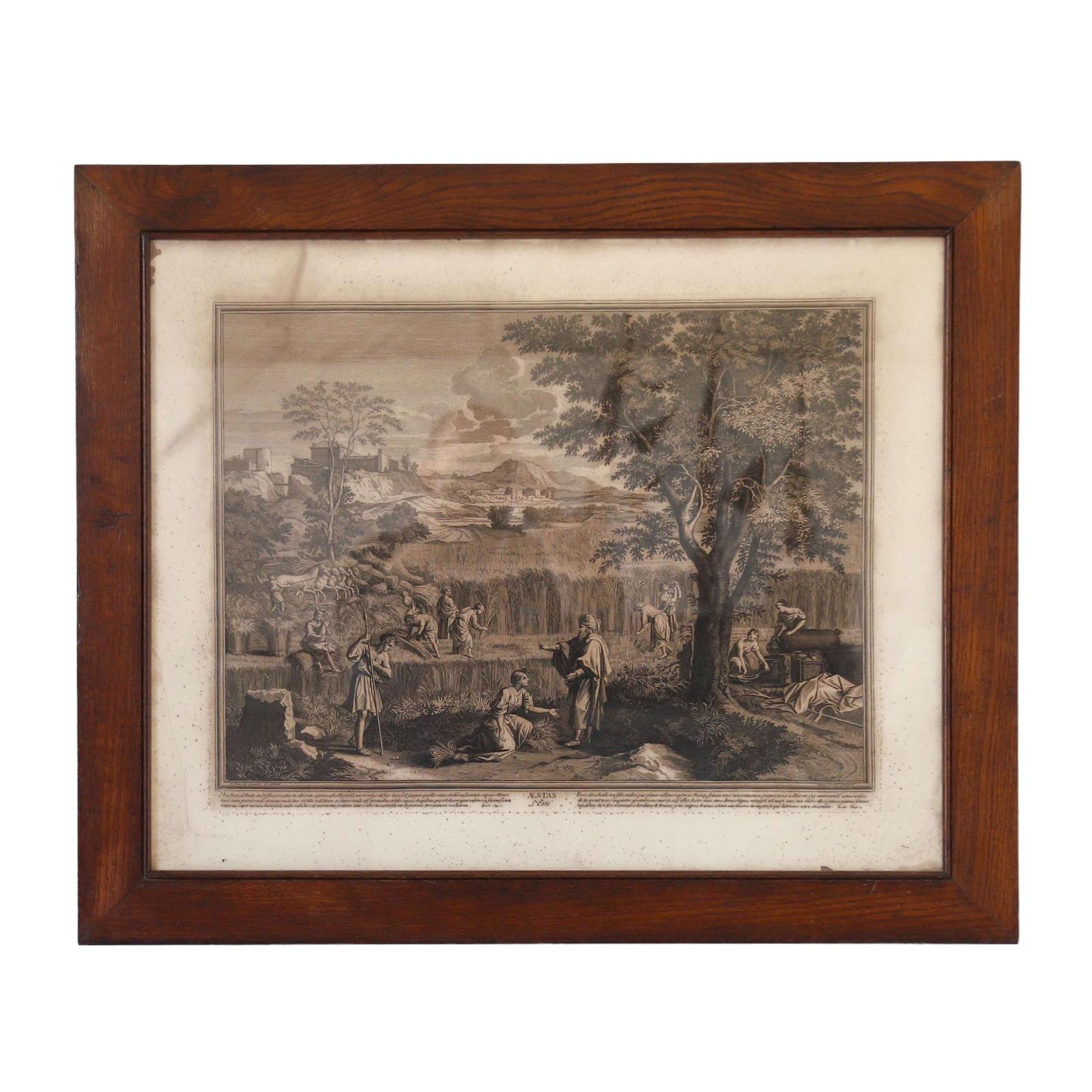 Engraving of Poussin’s The Summer (Ruth & Boaz): A Timeless 17th Century Treasure (1 of 14)