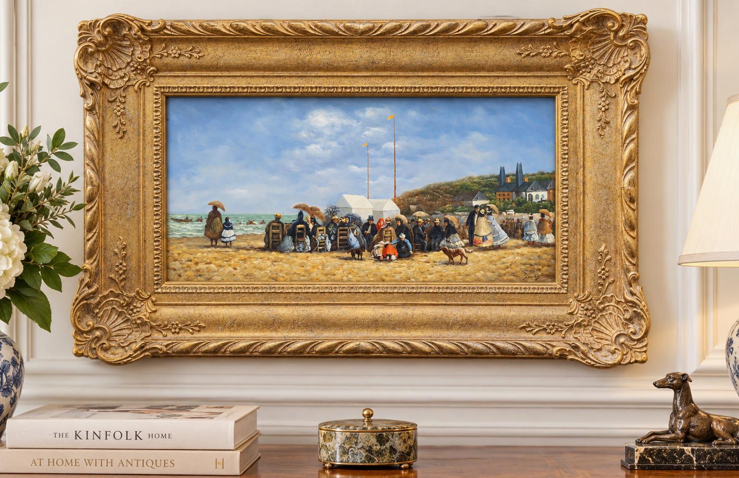 French Post-impressionist Oil Painting - Victorian Style Seaside Gathering (1 of 9) French Post-impressionist Oil Painting - Victorian Style Seaside Gathering (1 of 9)