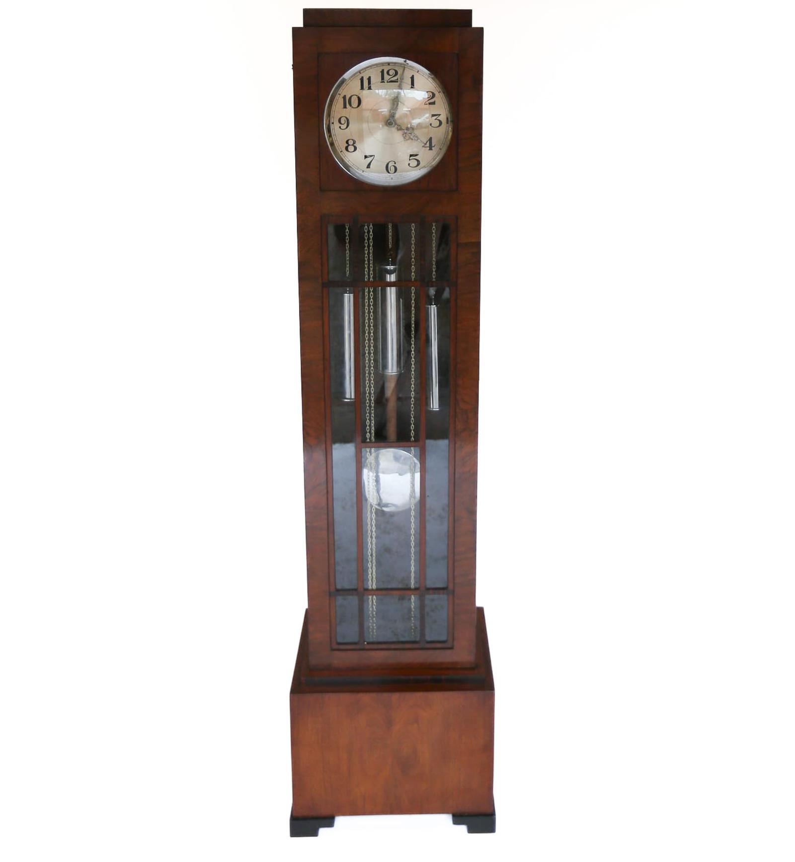Art Deco Walnut Grandfather Clock 1930s (1 of 6) Art Deco Walnut Grandfather Clock 1930s (1 of 6)