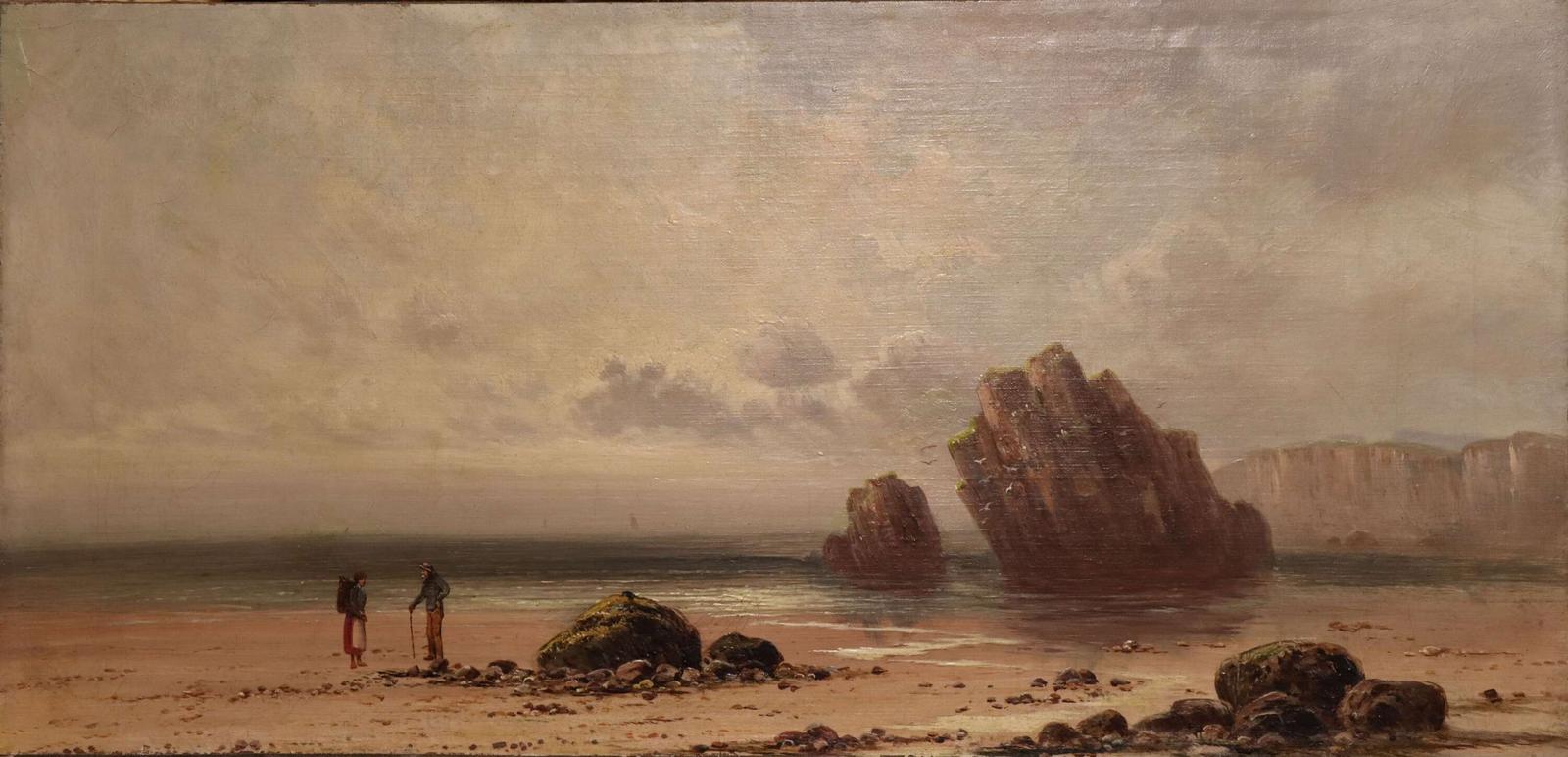 19th Century Coastal Oil Painting – Figures on a Rocky Beach with Dramatic Sea Stacks (1 of 5) 19th Century Coastal Oil Painting – Figures on a Rocky Beach with Dramatic Sea Stacks (1 of 5)