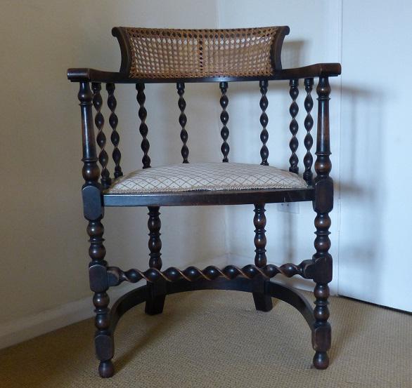 Barley Twist Oak Corner Chair (1 of 7) Barley Twist Oak Corner Chair (1 of 7)