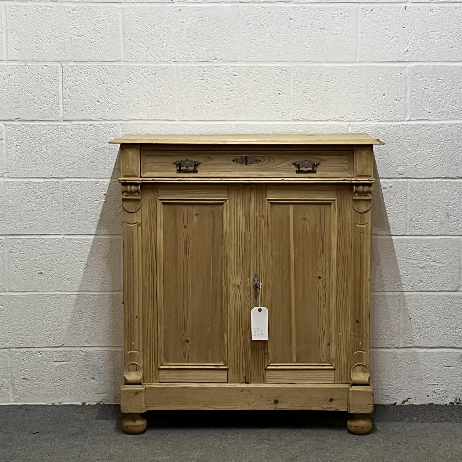 Tall Antique Pine Dresser Base Cupboard (1 of 8) Tall Antique Pine Dresser Base Cupboard (1 of 8)