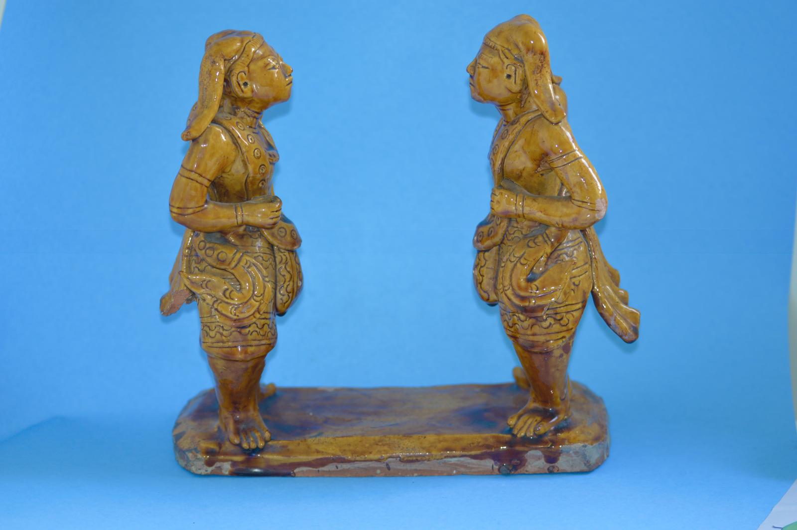 19th Century Continental Majolica Two Buddhistic Males (1 of 12)