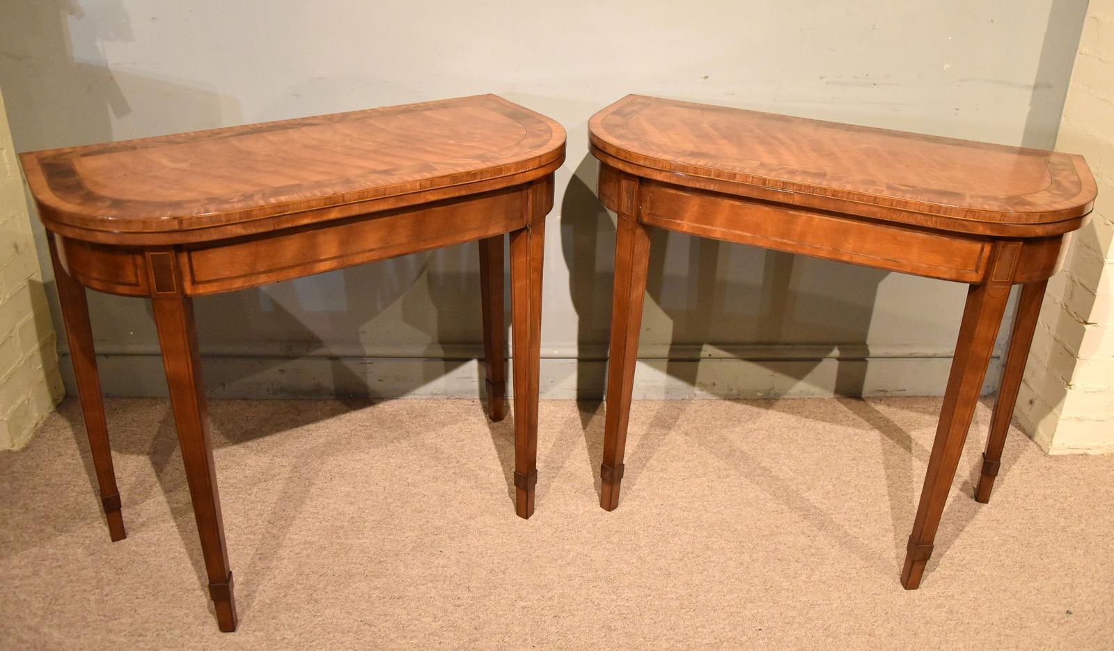 Pair of Late 18th Century Satinwood Tables (1 of 10)