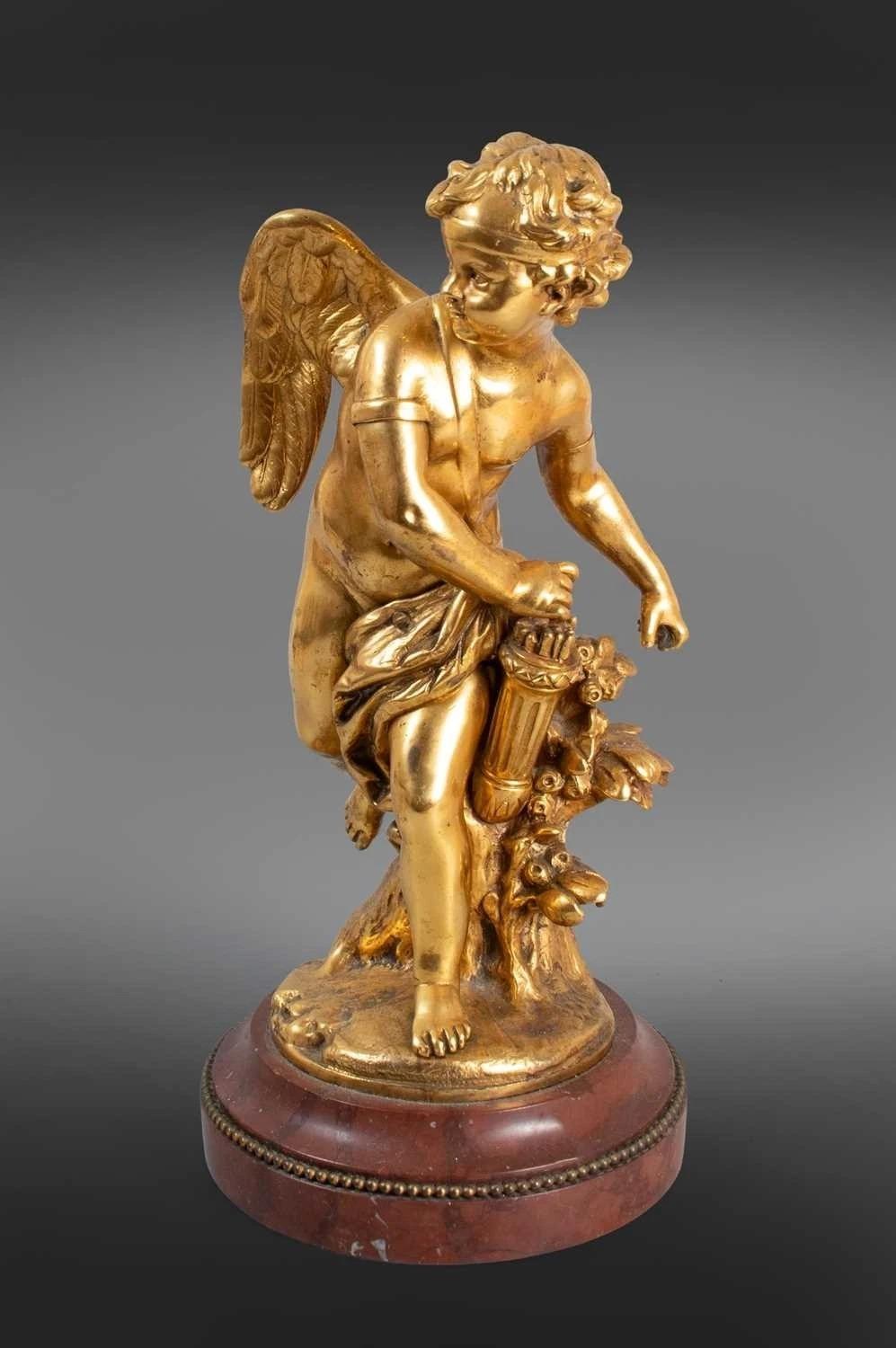 Antique French Gilt Bronze Cupid (1 of 9) Antique French Gilt Bronze Cupid (1 of 9)