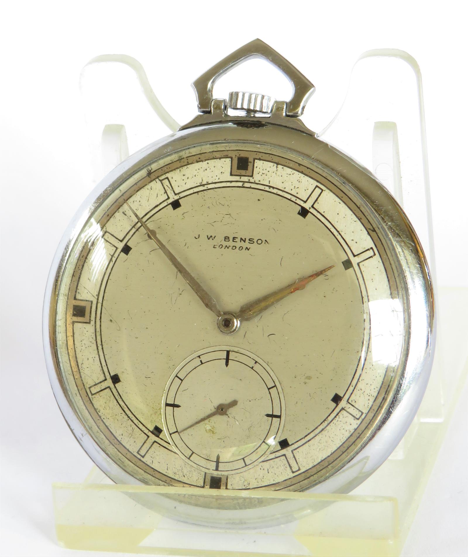 Pocket Watch : 1930s J W Benson Pocket Watch (1 of 5)