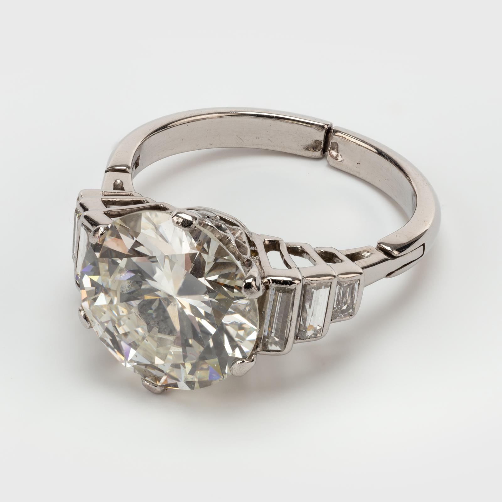 Art Deco Diamond 4.30 Carat Solitaire Engagement Ring c.1930 (1 of 6) Art Deco Diamond 4.30 Carat Solitaire Engagement Ring c.1930 (1 of 6)