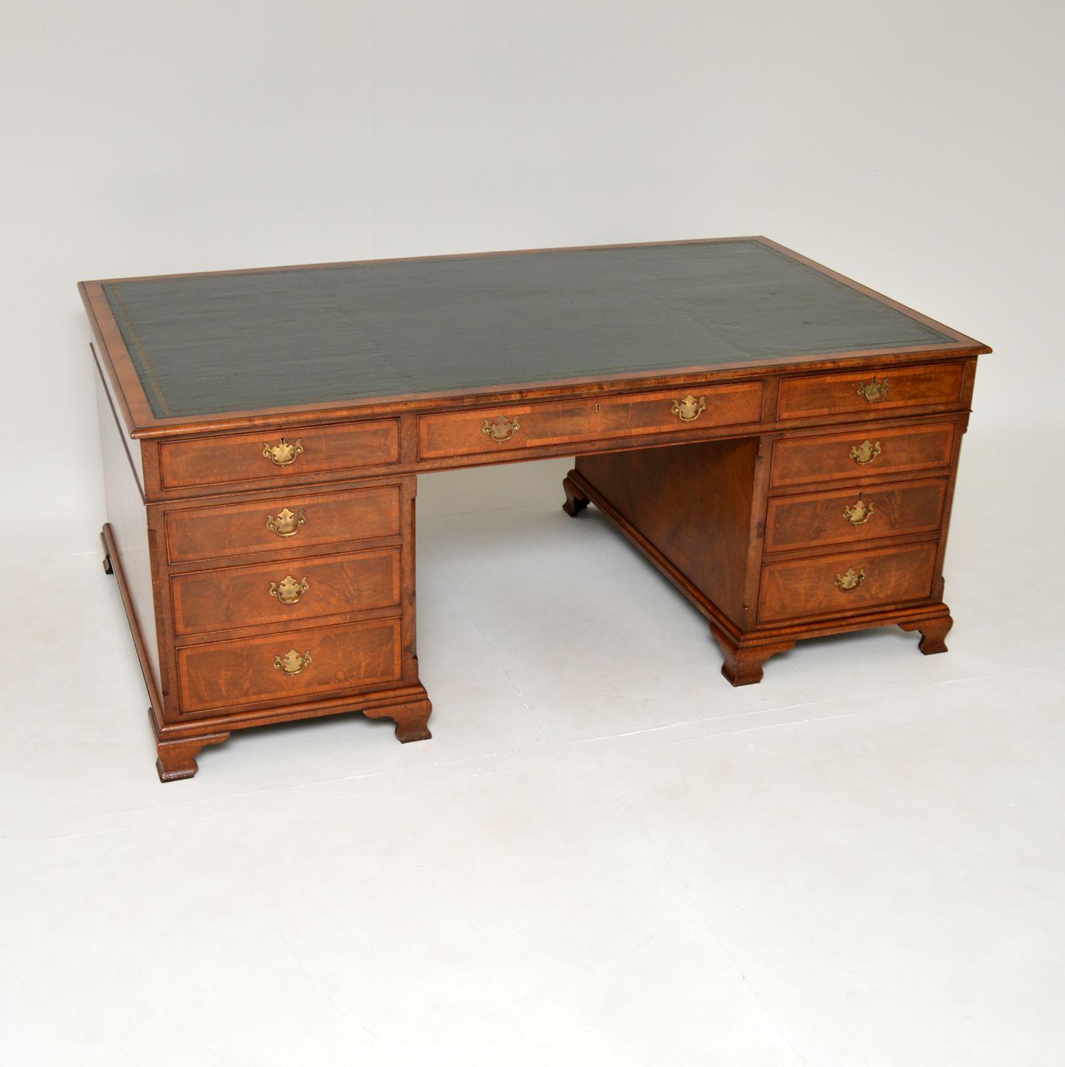 Georgian Style Walnut Partners Desk c.1950 (1 of 12) Georgian Style Walnut Partners Desk c.1950 (1 of 12)