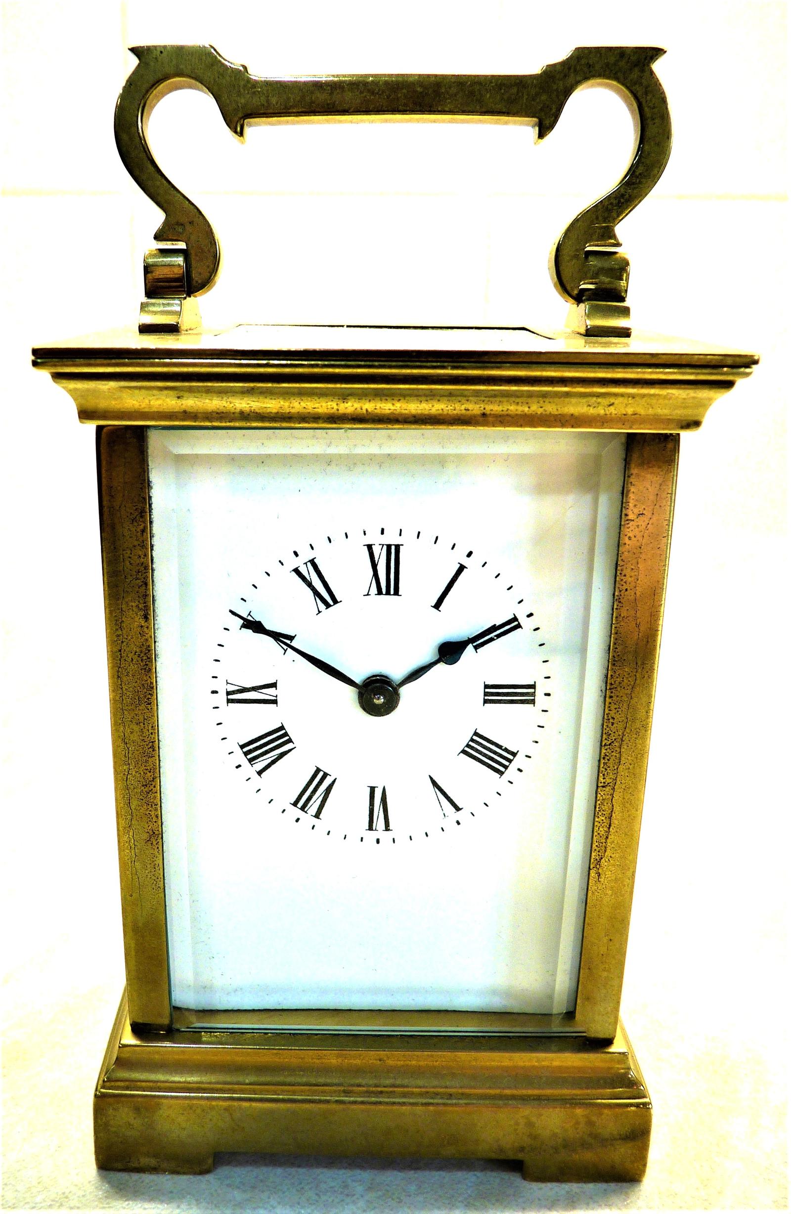 Carriage Clock 1880 French Made Carriage Timepiece by Richard & Co