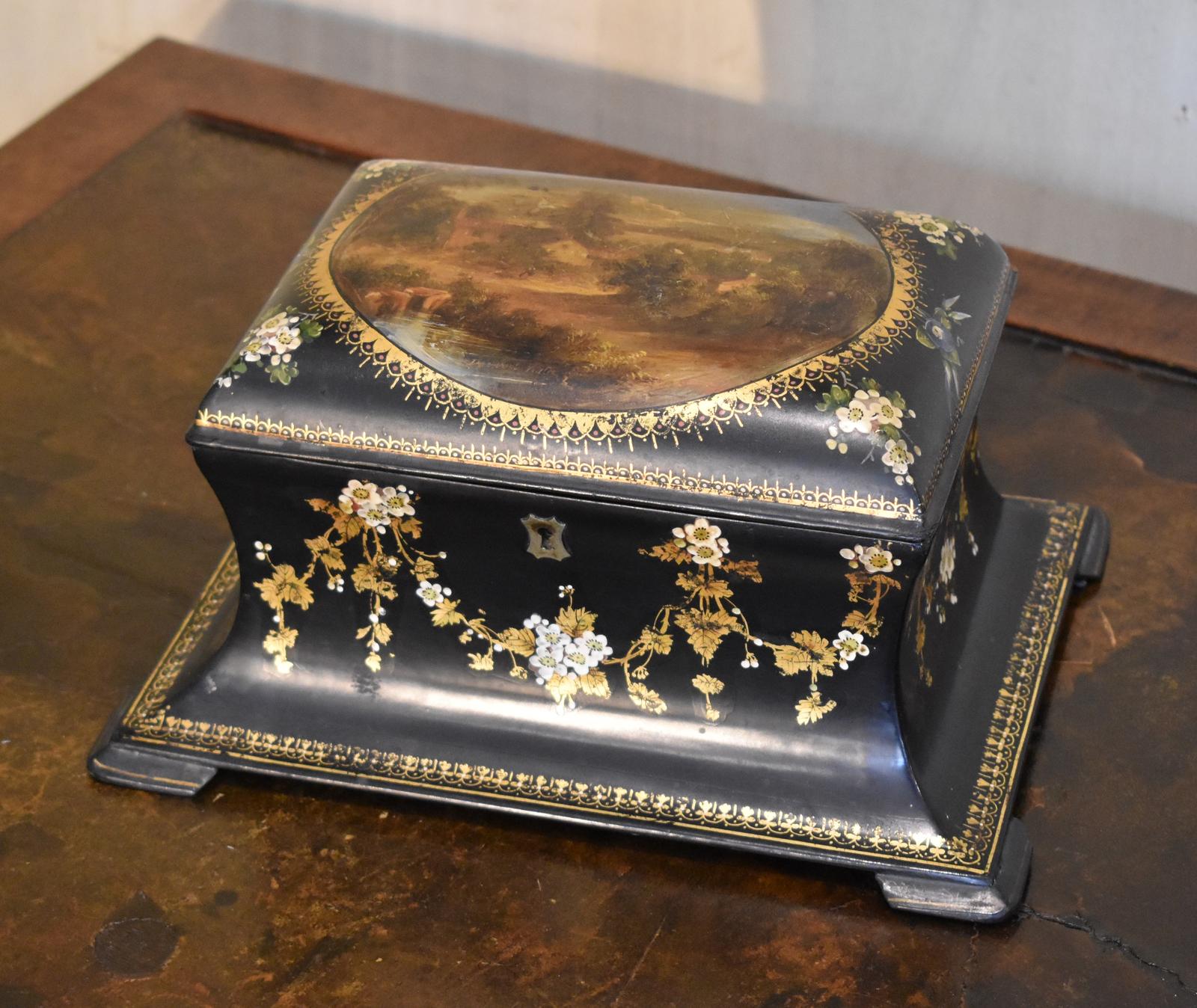 Victorian Papier Mache Tea Caddy (1 of 5) Victorian Papier Mache Tea Caddy (1 of 5)