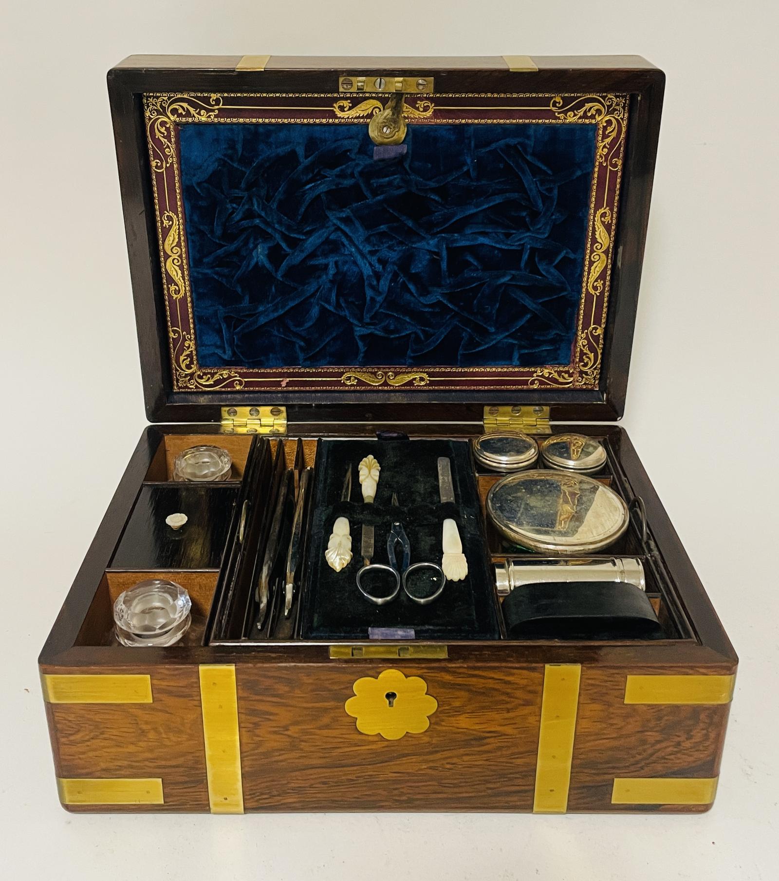 Victorian Rosewood Silver Plated Vanity Box (1 of 21)