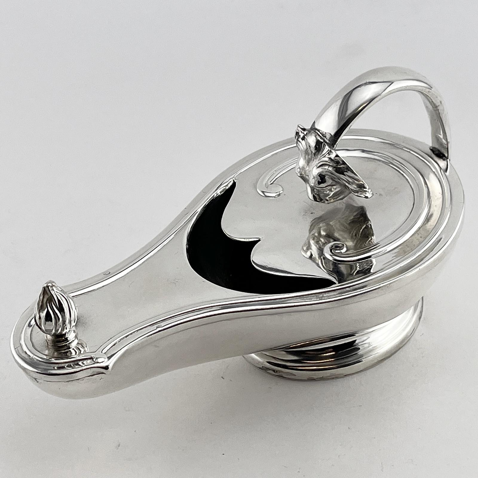 Victorian Silver Plated Spoon Warmer in the Style of an Aladdin's Lamp (1 of 5)