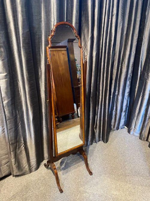 Walnut Cheval Mirror (1 of 4)